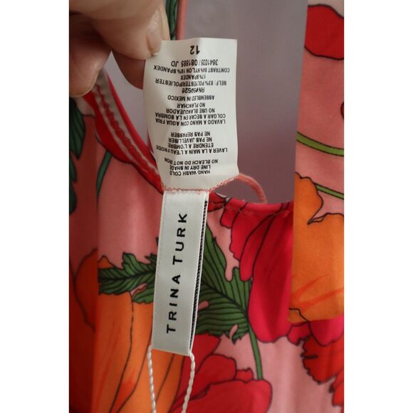 Trina Turk Women's Sz 12 Multi Sunny Bloom Underwire One Piece Swimsuit - Picture 6 of 12